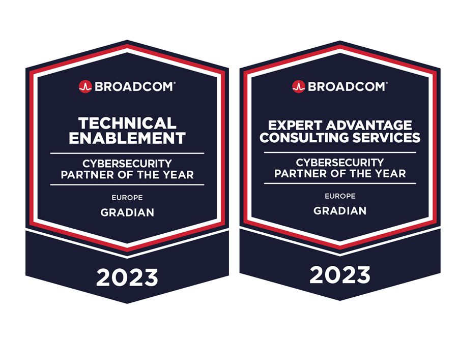 Gradian wins multiple awards in Broadcom’s Annual Cybersecurity Partnership Awards